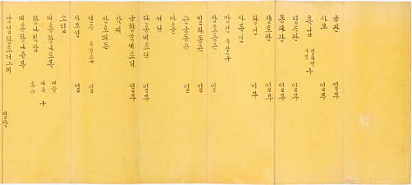 순원왕후가 사위 윤의선에게 준 혼수 발기 사진