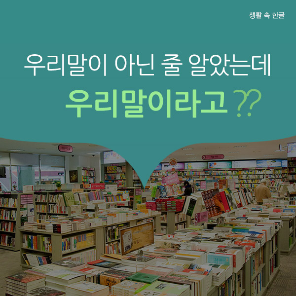 우리말이 아닌 줄 알았는데 우리말이라고?, 생활속한글
